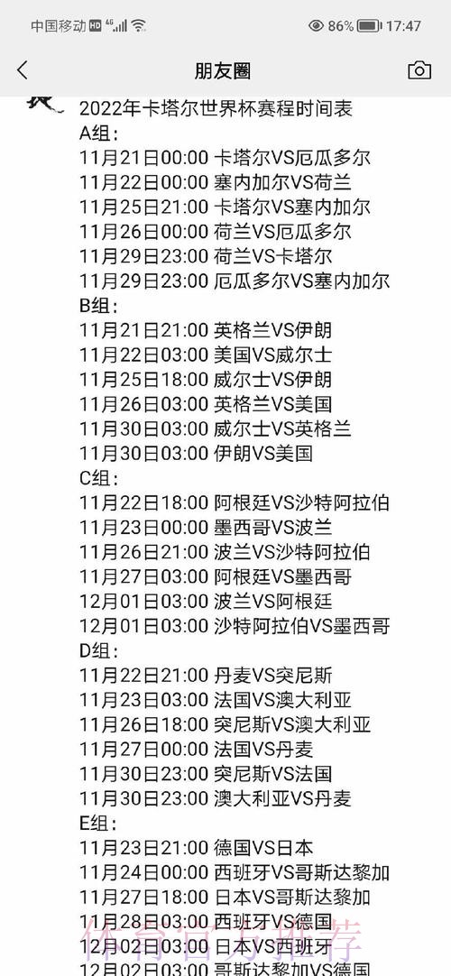 全面解读世界杯赛程及信息